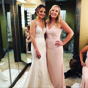 Blush pink bridesmaid dress